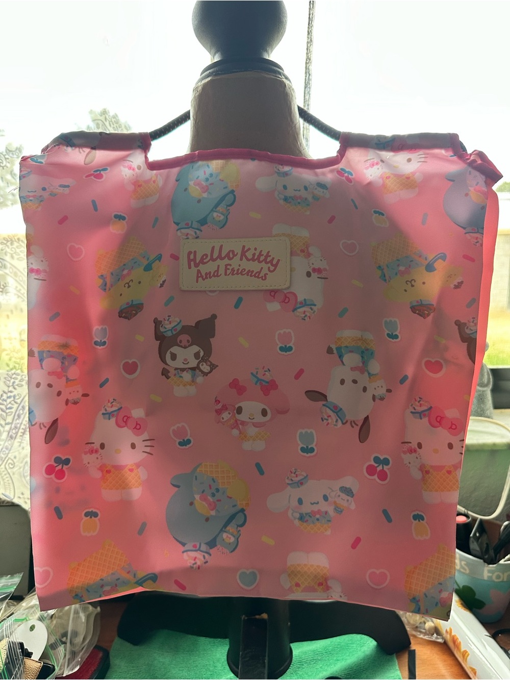Hello Kitty Pink Kids Bib with Character Print